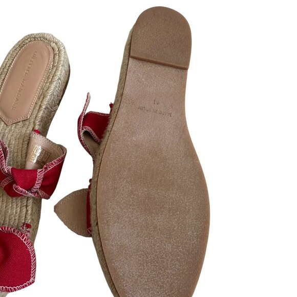 LOEFFLER RANDALL Red Bow Espadrille Sandals Size 41/11 - Picture 10 of 10